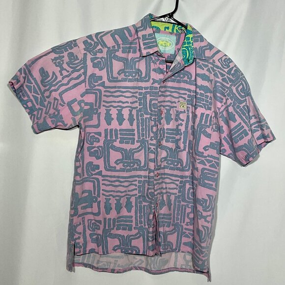 Vintage Pink and Blue 90s Shirt Sz Med PCH - Picture 2 of 10
